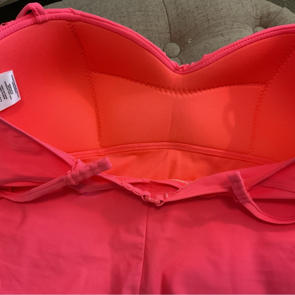 Pink Ruffle Women's Swim Top - Picture 8 of 10